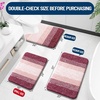 image:imageOLANLY Bathroom Rugs Sets 3 Piece Soft Absorbent Microfiber Bath Mats and UShaped Contour Toilet Rug Machine Wash Dry Plush Shaggy Bath Mat Set for Bathroom 30x2024x1624x20 GreyRed