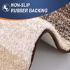 image:imageOLANLY Bathroom Rugs Sets 3 Piece Soft Absorbent Microfiber Bath Mats and UShaped Contour Toilet Rug Machine Wash Dry Plush Shaggy Bath Mat Set for Bathroom 30x2024x1624x20 GreyBrown