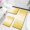 image:imageOLANLY Bathroom Rugs Sets 3 Piece Soft Absorbent Microfiber Bath Mats and UShaped Contour Toilet Rug Machine Wash Dry Plush Shaggy Bath Mat Set for Bathroom 30x2024x1624x20 GreyYellow