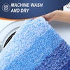 image:imageOLANLY Bathroom Rugs Sets 3 Piece Soft Absorbent Microfiber Bath Mats and UShaped Contour Toilet Rug Machine Wash Dry Plush Shaggy Bath Mat Set for Bathroom 30x2024x1624x20 GreyLight Royal Blue