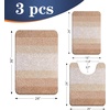 image:imageOLANLY Bathroom Rugs Sets 3 Piece Soft Absorbent Microfiber Bath Mats and UShaped Contour Toilet Rug Machine Wash Dry Plush Shaggy Bath Mat Set for Bathroom 30x2024x1624x20 GreyBeige