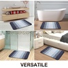image:imageOLANLY Bathroom Rugs Sets 3 Piece Soft Absorbent Microfiber Bath Mats and UShaped Contour Toilet Rug Machine Wash Dry Plush Shaggy Bath Mat Set for Bathroom 30x2024x1624x20 GreyDark Blue