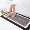 image:imageOLANLY Small Bathroom Rugs 24x16 Extra Soft and Absorbent Microfiber Bath Rugs NonSlip Machine Washable Quick Dry Shaggy Bath Carpet Bath Mats for Bathroom Floor Tub Shower GreyBrown and White