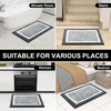 image:imageOLANLY Small Bathroom Rugs 24x16 Extra Soft and Absorbent Microfiber Bath Rugs NonSlip Machine Washable Quick Dry Shaggy Bath Carpet Bath Mats for Bathroom Floor Tub Shower GreyDark Grey and White