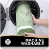 image:imageOLANLY Small Bathroom Rugs 24x16 Extra Soft and Absorbent Microfiber Bath Rugs NonSlip Machine Washable Quick Dry Shaggy Bath Carpet Bath Mats for Bathroom Floor Tub Shower GreySage Green and White