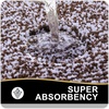 image:imageOLANLY Small Bathroom Rugs 24x16 Extra Soft and Absorbent Microfiber Bath Rugs NonSlip Machine Washable Quick Dry Shaggy Bath Carpet Bath Mats for Bathroom Floor Tub Shower GreyBrown and White