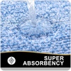 image:imageOLANLY Small Bathroom Rugs 24x16 Extra Soft and Absorbent Microfiber Bath Rugs NonSlip Machine Washable Quick Dry Shaggy Bath Carpet Bath Mats for Bathroom Floor Tub Shower GreyBlue and White