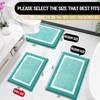 image:imageOLANLY Small Bathroom Rugs 24x16 Extra Soft and Absorbent Microfiber Bath Rugs NonSlip Machine Washable Quick Dry Shaggy Bath Carpet Bath Mats for Bathroom Floor Tub Shower GreyGreen and White