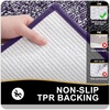 image:imageOLANLY Small Bathroom Rugs 24x16 Extra Soft and Absorbent Microfiber Bath Rugs NonSlip Machine Washable Quick Dry Shaggy Bath Carpet Bath Mats for Bathroom Floor Tub Shower GreyPurple and White