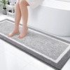 image:imageOLANLY Small Bathroom Rugs 24x16 Extra Soft and Absorbent Microfiber Bath Rugs NonSlip Machine Washable Quick Dry Shaggy Bath Carpet Bath Mats for Bathroom Floor Tub Shower GreyGrey and White