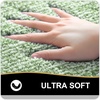 image:imageOLANLY Small Bathroom Rugs 24x16 Extra Soft and Absorbent Microfiber Bath Rugs NonSlip Machine Washable Quick Dry Shaggy Bath Carpet Bath Mats for Bathroom Floor Tub Shower GreySage Green and White