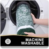 image:imageOLANLY Small Bathroom Rugs 24x16 Extra Soft and Absorbent Microfiber Bath Rugs NonSlip Machine Washable Quick Dry Shaggy Bath Carpet Bath Mats for Bathroom Floor Tub Shower GreyBlackish Green and White