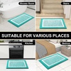 image:imageOLANLY Small Bathroom Rugs 24x16 Extra Soft and Absorbent Microfiber Bath Rugs NonSlip Machine Washable Quick Dry Shaggy Bath Carpet Bath Mats for Bathroom Floor Tub Shower GreyGreen and White
