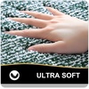 image:imageOLANLY Small Bathroom Rugs 24x16 Extra Soft and Absorbent Microfiber Bath Rugs NonSlip Machine Washable Quick Dry Shaggy Bath Carpet Bath Mats for Bathroom Floor Tub Shower GreyBlackish Green and White