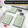 image:imageOLANLY Small Bathroom Rugs 24x16 Extra Soft and Absorbent Microfiber Bath Rugs NonSlip Machine Washable Quick Dry Shaggy Bath Carpet Bath Mats for Bathroom Floor Tub Shower GreySage Green and White