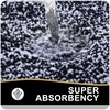 image:imageOLANLY Small Bathroom Rugs 24x16 Extra Soft and Absorbent Microfiber Bath Rugs NonSlip Machine Washable Quick Dry Shaggy Bath Carpet Bath Mats for Bathroom Floor Tub Shower GreyBlack and White