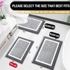image:imageOLANLY Small Bathroom Rugs 24x16 Extra Soft and Absorbent Microfiber Bath Rugs NonSlip Machine Washable Quick Dry Shaggy Bath Carpet Bath Mats for Bathroom Floor Tub Shower GreyDark Grey and White