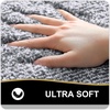 image:imageOLANLY Small Bathroom Rugs 24x16 Extra Soft and Absorbent Microfiber Bath Rugs NonSlip Machine Washable Quick Dry Shaggy Bath Carpet Bath Mats for Bathroom Floor Tub Shower GreyDark Grey and White