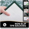 image:imageOLANLY Small Bathroom Rugs 24x16 Extra Soft and Absorbent Microfiber Bath Rugs NonSlip Machine Washable Quick Dry Shaggy Bath Carpet Bath Mats for Bathroom Floor Tub Shower GreyBlackish Green and White