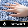 image:imageOLANLY Small Bathroom Rugs 24x16 Extra Soft and Absorbent Microfiber Bath Rugs NonSlip Machine Washable Quick Dry Shaggy Bath Carpet Bath Mats for Bathroom Floor Tub Shower GreyNavy and White