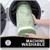 image:imageOLANLY Small Bathroom Rugs 24x16 Extra Soft and Absorbent Microfiber Bath Rugs NonSlip Machine Washable Quick Dry Shaggy Bath Carpet Bath Mats for Bathroom Floor Tub Shower GreySage Green and White