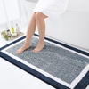 image:imageOLANLY Small Bathroom Rugs 24x16 Extra Soft and Absorbent Microfiber Bath Rugs NonSlip Machine Washable Quick Dry Shaggy Bath Carpet Bath Mats for Bathroom Floor Tub Shower GreyNavy and White