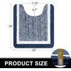 image:imageOLANLY Small Bathroom Rugs 24x16 Extra Soft and Absorbent Microfiber Bath Rugs NonSlip Machine Washable Quick Dry Shaggy Bath Carpet Bath Mats for Bathroom Floor Tub Shower GreyNavy and White