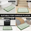 image:imageOLANLY Small Bathroom Rugs 24x16 Extra Soft and Absorbent Microfiber Bath Rugs NonSlip Machine Washable Quick Dry Shaggy Bath Carpet Bath Mats for Bathroom Floor Tub Shower GreySage Green and White
