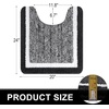 image:imageOLANLY Small Bathroom Rugs 24x16 Extra Soft and Absorbent Microfiber Bath Rugs NonSlip Machine Washable Quick Dry Shaggy Bath Carpet Bath Mats for Bathroom Floor Tub Shower GreyBlack and White
