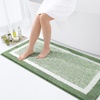 image:imageOLANLY Small Bathroom Rugs 24x16 Extra Soft and Absorbent Microfiber Bath Rugs NonSlip Machine Washable Quick Dry Shaggy Bath Carpet Bath Mats for Bathroom Floor Tub Shower GreySage Green and White