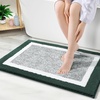 image:imageOLANLY Small Bathroom Rugs 24x16 Extra Soft and Absorbent Microfiber Bath Rugs NonSlip Machine Washable Quick Dry Shaggy Bath Carpet Bath Mats for Bathroom Floor Tub Shower GreyBlackish Green and White