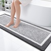 image:imageOLANLY Small Bathroom Rugs 24x16 Extra Soft and Absorbent Microfiber Bath Rugs NonSlip Machine Washable Quick Dry Shaggy Bath Carpet Bath Mats for Bathroom Floor Tub Shower GreyDark Grey and White