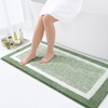 image:imageOLANLY Small Bathroom Rugs 24x16 Extra Soft and Absorbent Microfiber Bath Rugs NonSlip Machine Washable Quick Dry Shaggy Bath Carpet Bath Mats for Bathroom Floor Tub Shower GreySage Green and White