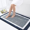 image:imageOLANLY Small Bathroom Rugs 24x16 Extra Soft and Absorbent Microfiber Bath Rugs NonSlip Machine Washable Quick Dry Shaggy Bath Carpet Bath Mats for Bathroom Floor Tub Shower GreyNavy and White