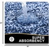 image:imageOLANLY Small Bathroom Rugs 24x16 Extra Soft and Absorbent Microfiber Bath Rugs NonSlip Machine Washable Quick Dry Shaggy Bath Carpet Bath Mats for Bathroom Floor Tub Shower GreyNavy and White