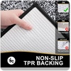 image:imageOLANLY Small Bathroom Rugs 24x16 Extra Soft and Absorbent Microfiber Bath Rugs NonSlip Machine Washable Quick Dry Shaggy Bath Carpet Bath Mats for Bathroom Floor Tub Shower GreyBlack and White