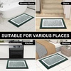 image:imageOLANLY Small Bathroom Rugs 24x16 Extra Soft and Absorbent Microfiber Bath Rugs NonSlip Machine Washable Quick Dry Shaggy Bath Carpet Bath Mats for Bathroom Floor Tub Shower GreyBlackish Green and White
