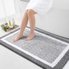 image:imageOLANLY Small Bathroom Rugs 24x16 Extra Soft and Absorbent Microfiber Bath Rugs NonSlip Machine Washable Quick Dry Shaggy Bath Carpet Bath Mats for Bathroom Floor Tub Shower GreyGrey and White