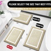 image:imageOLANLY Small Bathroom Rugs 24x16 Extra Soft and Absorbent Microfiber Bath Rugs NonSlip Machine Washable Quick Dry Shaggy Bath Carpet Bath Mats for Bathroom Floor Tub Shower GreyBeige and White