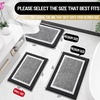 image:imageOLANLY Small Bathroom Rugs 24x16 Extra Soft and Absorbent Microfiber Bath Rugs NonSlip Machine Washable Quick Dry Shaggy Bath Carpet Bath Mats for Bathroom Floor Tub Shower GreyBlack and White