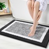 image:imageOLANLY Small Bathroom Rugs 24x16 Extra Soft and Absorbent Microfiber Bath Rugs NonSlip Machine Washable Quick Dry Shaggy Bath Carpet Bath Mats for Bathroom Floor Tub Shower GreyBlack and White
