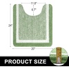 image:imageOLANLY Small Bathroom Rugs 24x16 Extra Soft and Absorbent Microfiber Bath Rugs NonSlip Machine Washable Quick Dry Shaggy Bath Carpet Bath Mats for Bathroom Floor Tub Shower GreySage Green and White