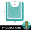 image:imageOLANLY Small Bathroom Rugs 24x16 Extra Soft and Absorbent Microfiber Bath Rugs NonSlip Machine Washable Quick Dry Shaggy Bath Carpet Bath Mats for Bathroom Floor Tub Shower GreyGreen and White