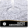 image:imageOLANLY Small Bathroom Rugs 24x16 Extra Soft and Absorbent Microfiber Bath Rugs NonSlip Machine Washable Quick Dry Shaggy Bath Carpet Bath Mats for Bathroom Floor Tub Shower GreyGrey and White