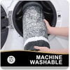 image:imageOLANLY Small Bathroom Rugs 24x16 Extra Soft and Absorbent Microfiber Bath Rugs NonSlip Machine Washable Quick Dry Shaggy Bath Carpet Bath Mats for Bathroom Floor Tub Shower GreyDark Grey and White