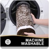 image:imageOLANLY Small Bathroom Rugs 24x16 Extra Soft and Absorbent Microfiber Bath Rugs NonSlip Machine Washable Quick Dry Shaggy Bath Carpet Bath Mats for Bathroom Floor Tub Shower GreyBrown and White