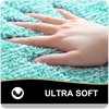 image:imageOLANLY Small Bathroom Rugs 24x16 Extra Soft and Absorbent Microfiber Bath Rugs NonSlip Machine Washable Quick Dry Shaggy Bath Carpet Bath Mats for Bathroom Floor Tub Shower GreyGreen and White