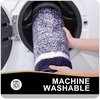 image:imageOLANLY Small Bathroom Rugs 24x16 Extra Soft and Absorbent Microfiber Bath Rugs NonSlip Machine Washable Quick Dry Shaggy Bath Carpet Bath Mats for Bathroom Floor Tub Shower GreyPurple and White