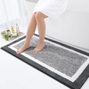image:imageOLANLY Small Bathroom Rugs 24x16 Extra Soft and Absorbent Microfiber Bath Rugs NonSlip Machine Washable Quick Dry Shaggy Bath Carpet Bath Mats for Bathroom Floor Tub Shower GreyDark Grey and White