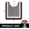 image:imageOLANLY Small Bathroom Rugs 24x16 Extra Soft and Absorbent Microfiber Bath Rugs NonSlip Machine Washable Quick Dry Shaggy Bath Carpet Bath Mats for Bathroom Floor Tub Shower GreyBrown and White